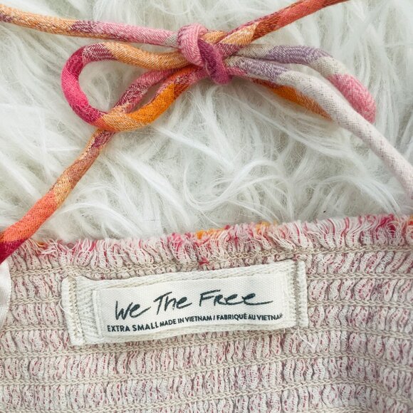 Free People Tea Combo Sienna Plaid Ruffle Blouse Multi XS - Picture 12 of 14